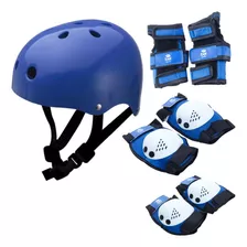 Kit Proteção Esporte Capacete Cotoveleira Joelheira Punho M