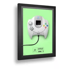 Quadro Decorativo Poste Controle Sega Saturno Vidro A3