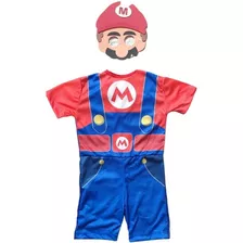 Fantasia Infantil Menino Mario Bros Com Mascara