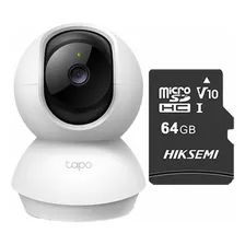 Tp-link Cámara De Seguridad Panorámica Tapo-c210-plus-64 Con Microsd 64gb 3mp Grabación De Vídeo 2k Visión Nocturna Detección De Movimiento Y Notificaciones Audio Bidireccional C210 Control Por Voz 