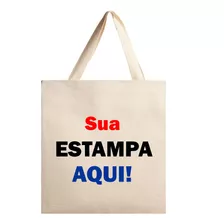 185 Sacolas Ecológicas 38x40 Personalizadas 100% Algodão Cru