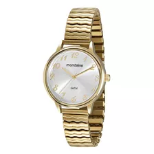 Relogio Mondaine Dourado Feminino Pulseira Mola 99557lpmgde1