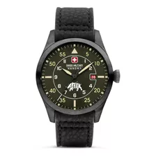 Reloj Swiss Military Smwgn0001231 Para Hombre Cristal Zafiro Color De La Malla Negro Color Del Bisel Negro/rojo Color Del Fondo Verde