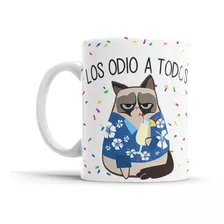 Taza De Ceramica Gatito Grumpy Cat Los Odio A Todos
