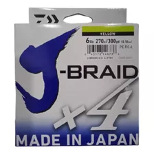 Multifilamento Daiwa J-braid X4 6lb 270m 4 Hebras Japon