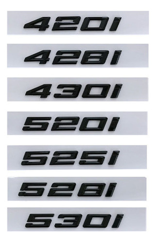 3d Abs Trunk Badge Letter Sticker Para Para Bmw 420i 520i Foto 6