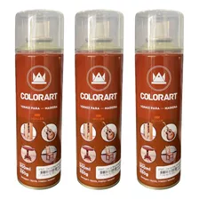 3 Verniz Spray Colorart Para Madeira Mdf Moveis 300ml 