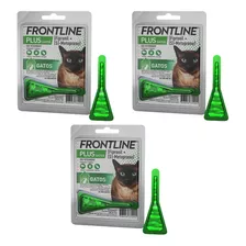 Kit 3 Frontline Plus Para Gatos Antipulgas E Carrapatos