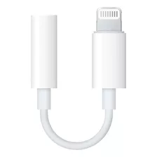 Adaptador Auriculares Para iPhone Lighting A 3.5mm Color Blanco