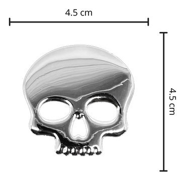 Mini Emblema Calavera Para Autos Foto 2