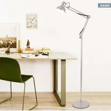 Luminária 1,9m Articulada Chão Pedestal Coluna Lustre Metal Cor Da Estrutura Prata