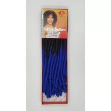 Apliques De Cabelo Cabelo Sintético Nina Wig Estilo Crochet Braid, 1b/blue De 70cm - 1 Mecha Por Pacote