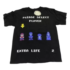 Playera Nintendo Select Player Mario Bros 8 Bits Original