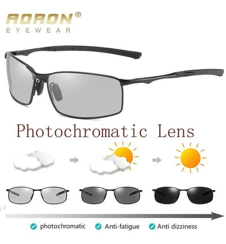 Óculos De Sol Fotocromático Uv400 Esportivo Aoron