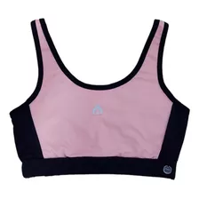 Top Deportivo Rosa Y Negro Estilo Lady Fit Talle S