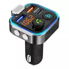 Cargador Transmisor De Radio Fm Bluetooth 5.0 Para Carro Automóvil Vehículos Camiones De Tres Puertos 2usb + 1tipo C Optimus Technology Bt23