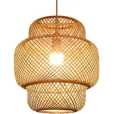 Lámpara Colgante Campana Bambu 1xe27 Diametro 50cm 