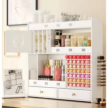 Organizador De Maquillaje Cosmetiquero Joyero 4 Pisos Blanco