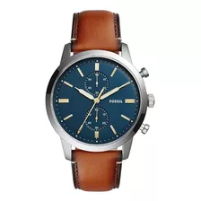 Fossil Townman Brown 44mm, Chronograph Luggage Leather Watch