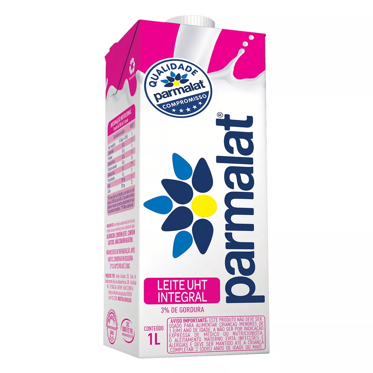 Leite Uht Integral Parmalat Caixa 1l