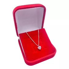 Colar Feminino Prata 925 Legitima Com Ponto De Luz Zirconia