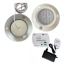 Kit 1 Led Colorido Para Piscina Igui+1 Painel De Comando