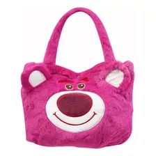 Bolsa De Mano Afelpada Peluche Kawaii Sanrio Disney 23-mbp Color Lotso Rosa Oscuro Diseño De La Tela Afelpado