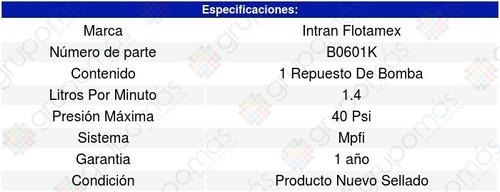 Repuesto Bomba Gasolina Isuzu Rodeo 3.2l V6 93-97 Intran Foto 2