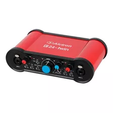 Interface De Áudio Usb Alctron U24-twin Canal Duplo Sj Cor Vermelho 110v/220v