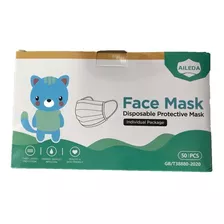 Máscara Infantil Kids Descar Embalada Individual Tripla C/50