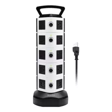 Power Strip Tower Jackyled Protector De Sobretensiones Estac