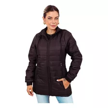 Jaqueta Forrada Parka Matelado Blusa Feminina Comprida Quent