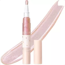  Focallure Glitter Lip Gloss, Batom Shimmer De Alto Brilho, 