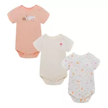 Set X3 Bodys Para Recién Nacida Niña Gris 6/9 Offcorss