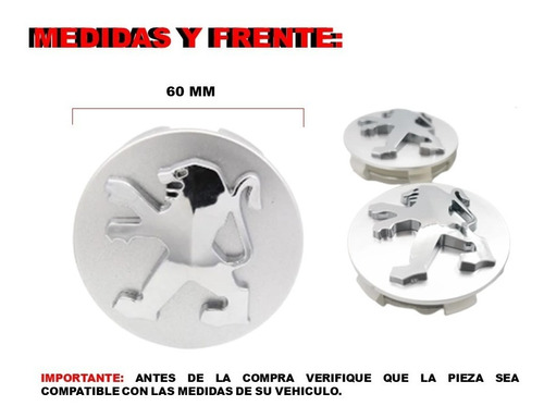 Kit De 4 Centros De Rin Peugeot 106 60 Mm Foto 2