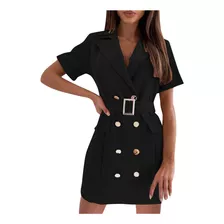 Traje De Vestir Para Mujer, Cuello En V, Cuello Vuelto, Mang