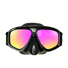 Mascara Buceo Visor Polarizado Rosa Vidrio Templado Snorkel