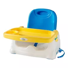 Cadeira De Alimentação Papinha Portátil Para Bebê Baby Style Cor Booster Azul Liso