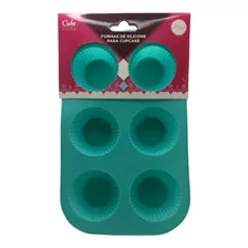 Forma Cupcake Silicone C/ 6 Cavidades Petit Gateau Empadas