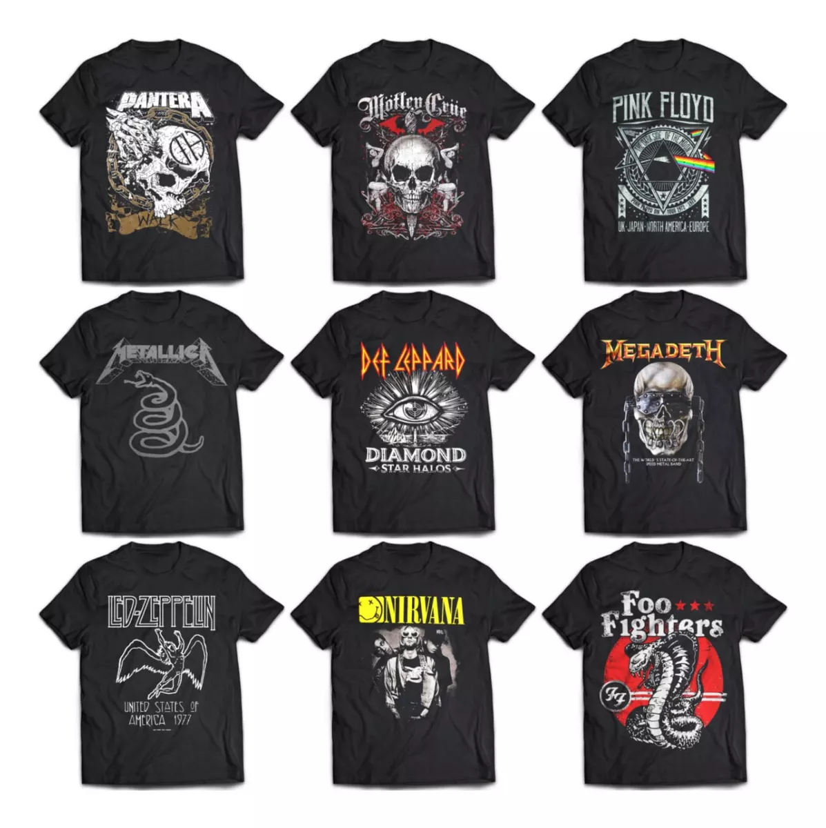 Camisetas Bandas De Rock Metal Heavy Riffs