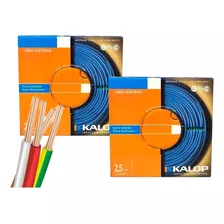 Cable Unipolar Kalop 2,5mm X 50mts Pack X 2 Colores