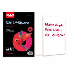 500 Folhas Papel Foto Matte 230g Dupla Face A4 Fosco