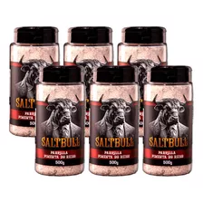 Kit 6 Sal De Parrilla Churrasco Pimenta Reino 500g Salt Bull