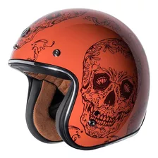 Casco Abierto Torc T50 Route 66 Lucky 13 Con Craneo G...