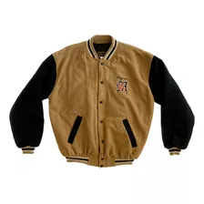 Chamarra Tigres Varsity Jacket Vintage Béisbol Color Dorado