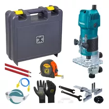 Tupia Manual Articulada 1/4 E 6mm 530w 3709 Makita C/ Maleta