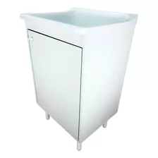 Tanque De Lavar Roupa Plástico 34l Gabinete Mdf Montado