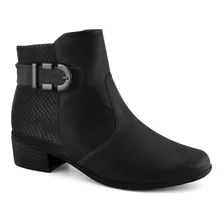 Bota Feminina Comfortflex Salto Baixo Quadrado Mácia 2386301