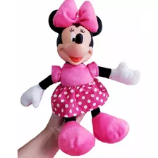 Boneca Minie Brinquedo Vestido Rosa Pelúcia Antiarlegica