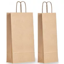 Bolsa Kraft Para 2 Botellas De Vino X 10. Oferton